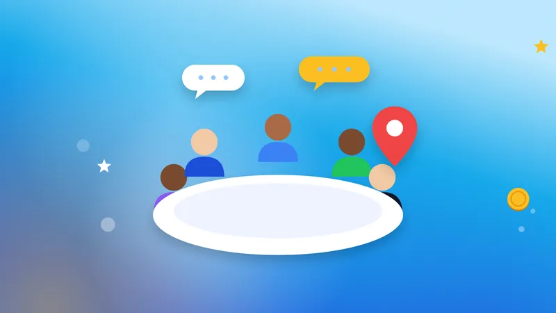 Illustration for “Paid focus groups near me: how to find in-person studies in your US city”: focus group participants around a table