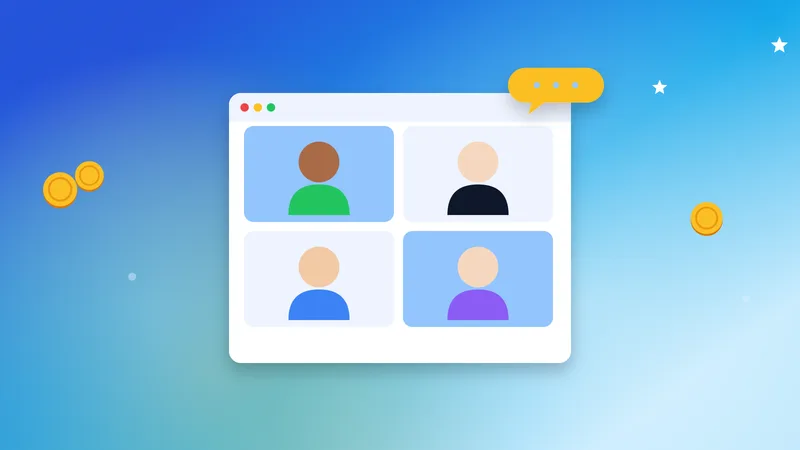 Illustration for “Paid focus groups online: which are legit, how much they pay and how to get picked”: an online session with four participants