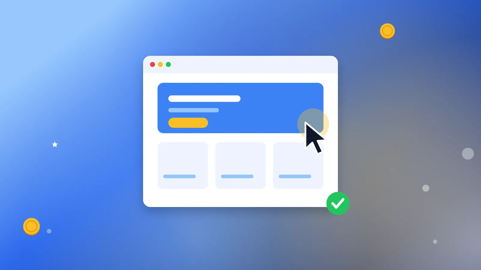 Ілюстрація до статті «TestingTime: відгук, скільки платять і як потрапити на тест»: вікно браузера з курсором під час тесту сайту