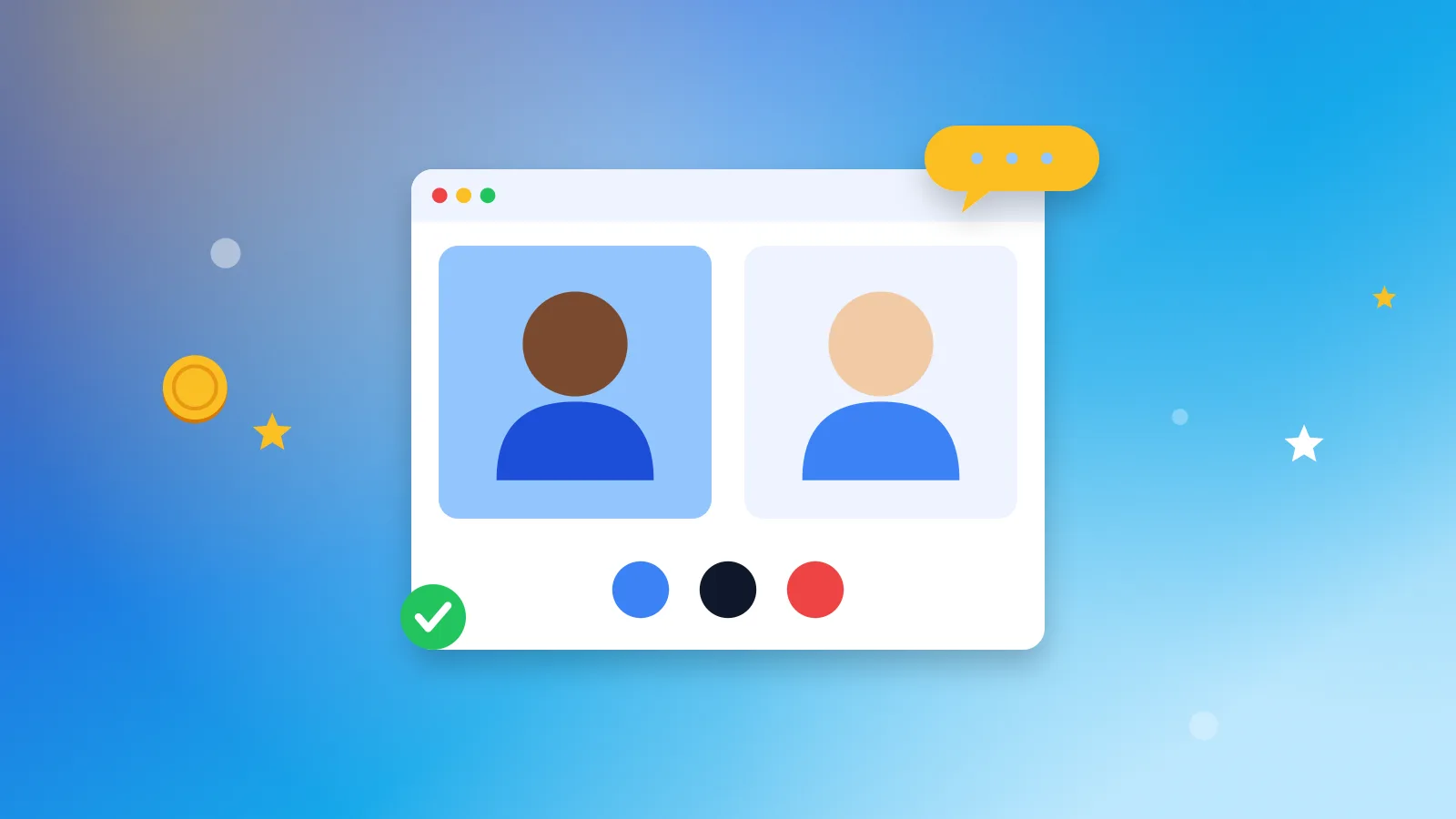 Ілюстрація до статті «User Interviews: відгук, скільки платять і як потрапити на дослідження»: відеодзвінок дослідника з учасником
